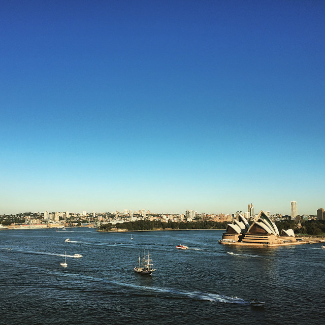 Sydney Harbour view from the bridge